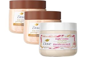 Dove 2-in-1 Body Scrubs 2x Brown Sugar & Coconut Butter and 1x Sugar Cookie (Limited Edition), 3 x 425g