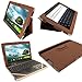 iGadgitz Brown 'Portfolio' PU Leather Case Cover for Asus Transformer Pad & Keyboard Dock TF700 TF700T TF700KL Infinity 10.1