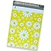 100 Pack of Mighty Gadget (R) Yellow Daisy Designer Poly Mailers - 10x13 inch Shipping Envelopes with 2.35 mil Thickness