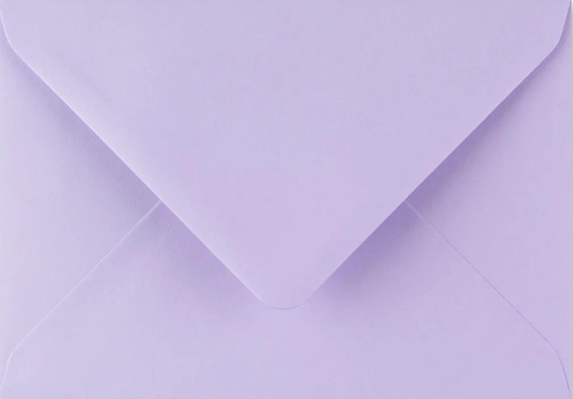25 Pack C6 Lavender Lilac Envelopes – 114mm x 162mm – Gummed 100gsm – A6 Fit