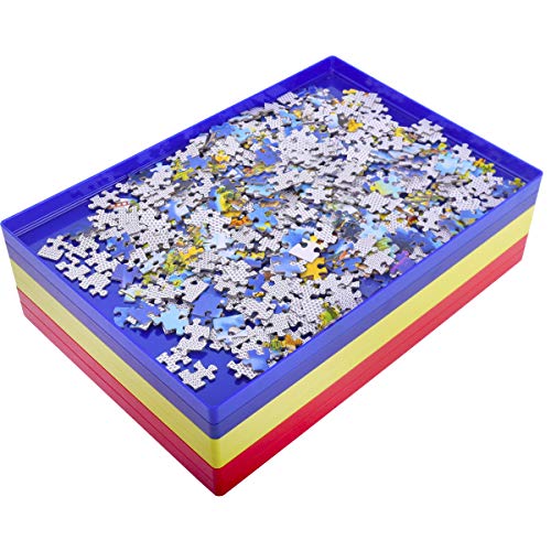 Vencer Puzzle Stack Sorting Trays for 1,000 Loose Pieces Puzzle Gift