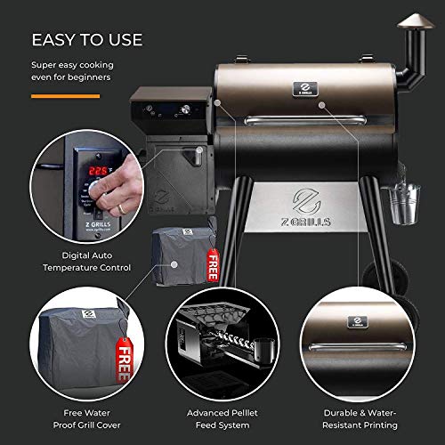 Z GRILLS 7002F/7002C 2021 Upgraded Wood Pellet Grill Smoker Portable