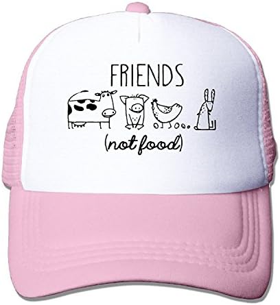 Vegan Vegetarian Animal Lover Statement Rescue Friends Not Food Mesh Adjustable Sports Summer Baseball Hats