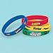 amscan Justice League Rubber Bracelets, Party Favor
