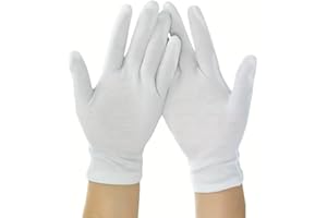 HydroRelax Moisturizing Gloves 1 Pair Breathable Cotton Close-Mesh, Overnight Hand Hydration for Spa Travel Home Skin Care, W