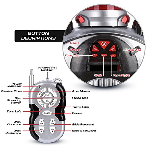 image for Abco Tech Remote Control RC Robot for Kids – Shoots, Sings, Dances, 