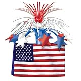 Patriotic American Flag Centerpiece 13 In., Pkg/3