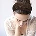 Lace Flower Headband - Lace Hairband Black Flowers Head Wrap Women's Classic Hairband Hair Accessory (Coffee Strip)