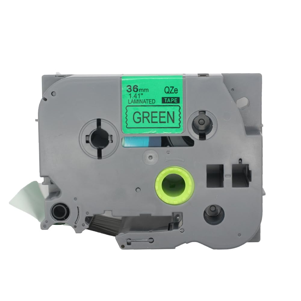 BROVACS 1 Pack Black on Green Laminated Label Tape Compatible for Brother P-Touch Label Printer TZ 761 TZe 761 36mm 1 1/2" OPA4761
