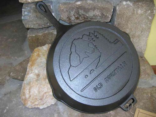 Old Mountain Pre Seasoned 10104 12 Inch x 2 Inch Skillet with Assist Handle - Image 3