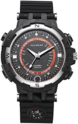 Foxwear 720P 32GB HD Wifi Watch Remote Monitoring Video Camera Watch Multifunctional Car Recorder Smart Wrist IR Night Vision with Cameras for Home Outdoor Sport (ORANGE)