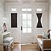 NICETOWN Privacy French Door Curtain - Functional Thermal Insulated Blackout Side Lights Front Door Curtain Panel (25W by 40L Inches, Toffee Brown, Single Panel)
