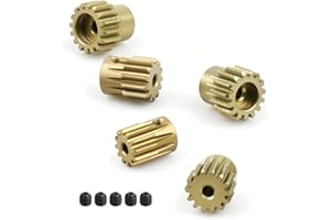 ARRAROWN 5PCS 32DP 540 Motor Pinion Gear 12T 13T 14T 15T 16T 3.175mm Shaft Pinion Gears Parts Set Kit for 1/10 RC Car Brushless Brush Motor