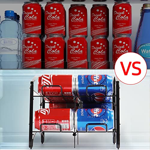 POWERUS Stackable Beverage Soda Can Dispenser Rack, 2 Tier Stackable