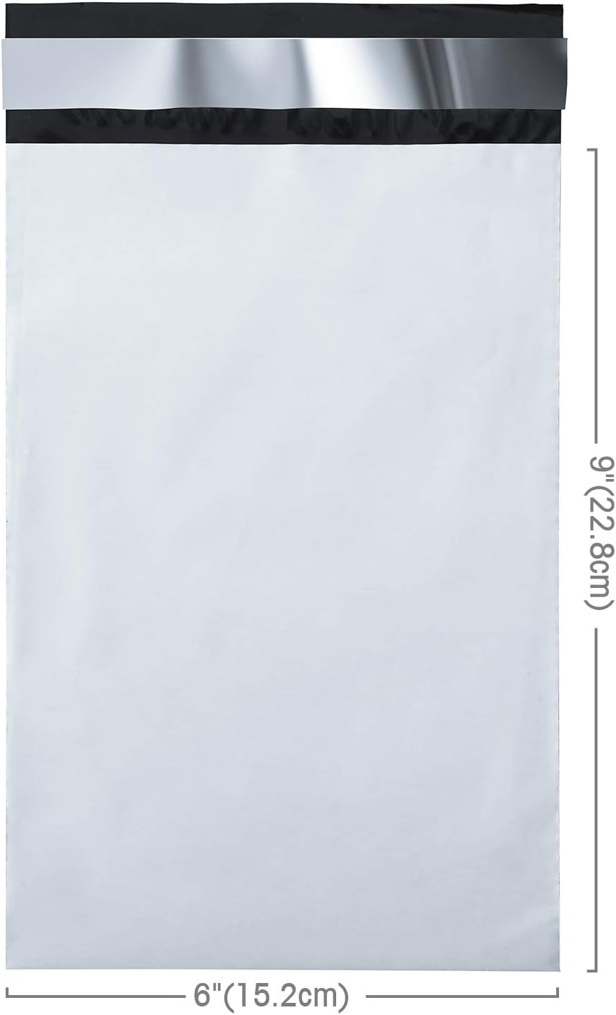 Fuxury 6x9 200pc white Poly Mailers Shipping Envelops Self Sealing Envelopes Boutique Custom Bags Enhanced Durability Multipurpose Envelopes Keep Items Safe Protected : Office Products