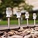 GIGALUMI Solar Lights Outdoor Garden Led Light Landscape/Pathway Lights Stainless Steel-6 Pack