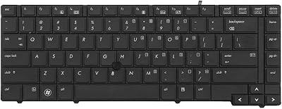 Shiwaki Keyboard Replacement for HP Elitebook 8440P 8440W Laptop US Black