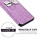 LONTECT Compatible Galaxy S9 Plus Case Glitter Sparkle Bling Shock Absorbing Flex TPU Rubber Case Cover with Cute Ring Grip Holder Kickstand for Samsung Galaxy S9 Plus, Purple