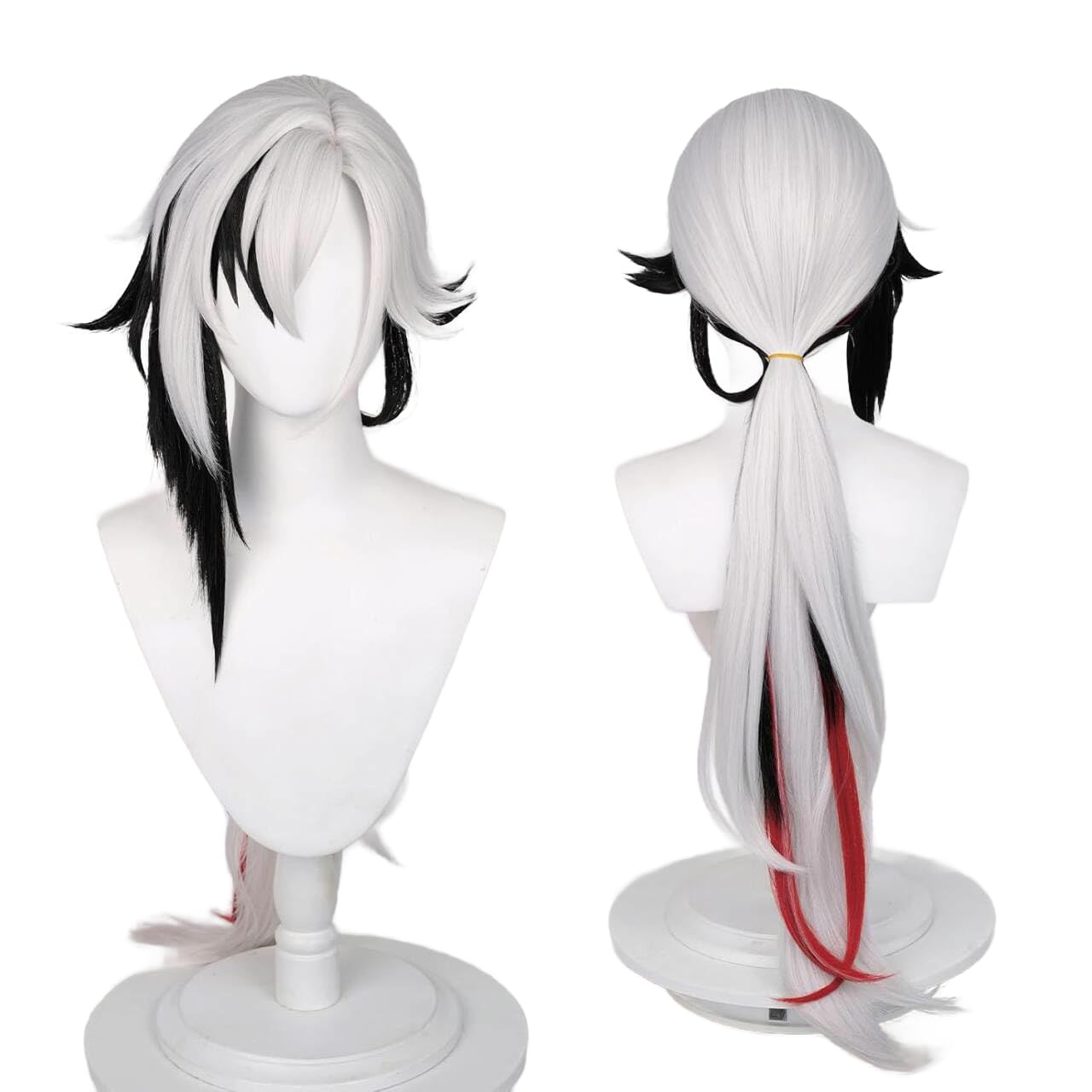 Anime Cosplay Wig, Genshin Impact Wig, with two Wig Caps, for Halloween, Party & etc. (Arlecchino) — image 1