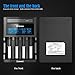 iEGrow ZL440C 4-Bay Smart Battery Charger with LCD Display for 26650, 18650, 18500, 18350, 17670, 17500, 16340, 14500, 10440 3.7V Lithium Batteries and 1.2V Ni-MH and Ni-Cd A/AA/AAA Batteries