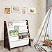 Yescom Kids Book Shelf Sling Storage Rack Organizer Bookcase Display Holder Walnut