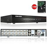 OWSOO 16CH Full 960H/D1 H.264 HDMI P2P Cloud Network DVR Digital Video Recorder with 3.5'' Inch 1TB HDD