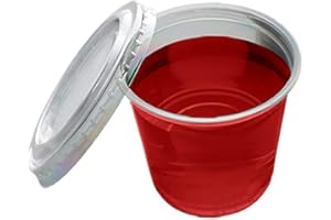 Party Essentials Squeezable Plastic Gelatin/Jello Shot Glasses/Portion Souffle Cups/Condiment Sauce Containers with Lids, 100 Sets, 2 oz. Clear