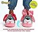 Stompeez Animated Pink Puppy Plush Slippers - Ultra Soft and Fuzzy - Ears Flap as You Walk - Large