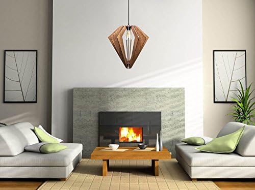 Pendant lighting for kitchen island - Wood chandelier for living room, dining room, bedroom - Unique hanging lamp for rustic, modern, contemporary, minimalistic styles – Eco-friendly light fixture