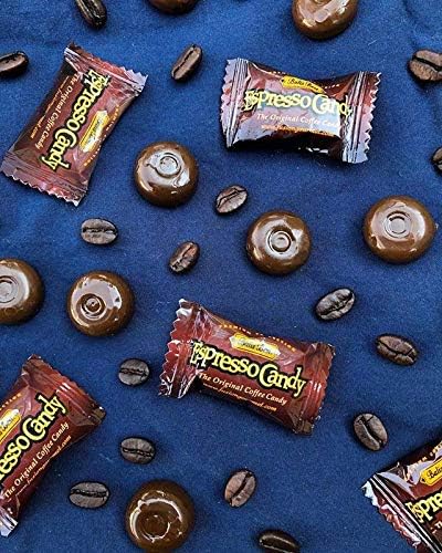 BALI’S BEST ESPRESSO CANDY, 1 POUND JAR, INDIVIDUALLY WRAPPED HARD CANDY WITH ESPRESSO FILLED CENTER, MADE WITH REAL SUMATRAN COFFEE, HALAL