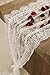 Ling's Moment White Floral Lace Table Runner 32 x 120 Inches for Rustic Country Wedding Party, Bridal Shower, Baby Shower, Candlelight Dinners