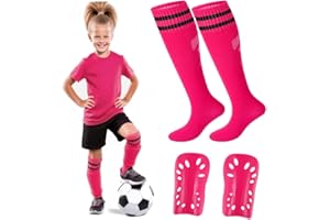 VIDSPL Soccer Shin Guards and Socks for Toddler Kids, Lightweight Soccer Shin Pads & Sleeves Equipment, Protective Defender Gear for 3-6 Years Old Children Boys Girls Sports Game