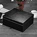 Megacra Cigar Humidor Leather Surface for 25-50 Cigars Desktop Cedar Lined Box with Hygrometer and Humidifier