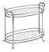 mDesign Free Standing Bathroom Storage Shelves for Towels, Soap, Candles, Tissues, Lotion, Accessories - 2 Tiers, XL, Chrome