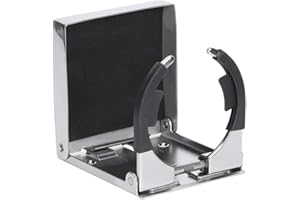 Luqeeg Stainless Steel Adjustable Folding Drink Cup Holder for Marine Boat RV, Rust Resistant Mirror Polished Cup Bottle Hold