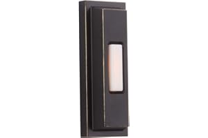 Craftmade PB5005-AZ Surface Mount Beveled Rectangle Lighted Push Button, 4"H x 1"W, Aged Bronze Textured