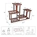 Pine Wood Plant Stand Indoor Outdoor Multi Layer Flower Shelf Rack Higher and Lower Plant Holder in Garden Balcony Patio Living Room (4 Tiers 7 Flowerpots)thumb 1
