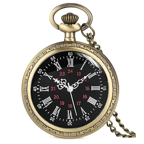 Fogitbok Vintage Quartz Pocket Watches for Men with Chains, Analog Pocket Watch for Women, Gifts for Dad/Grandpa Gifts for Him for Birthday