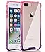 BAISRKE Clear Case for iPhone 7 Plus, Slim Shock Absorption Protective Case Soft TPU Bumper & Hard Plastic Back Cover Phone Cases for iPhone 7 Plus / 8 Plus 5.5 inch - Pink Purple Gradient