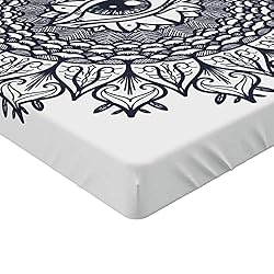 Ambesonne Occult Fitted Sheet, Vintage Symmetrical