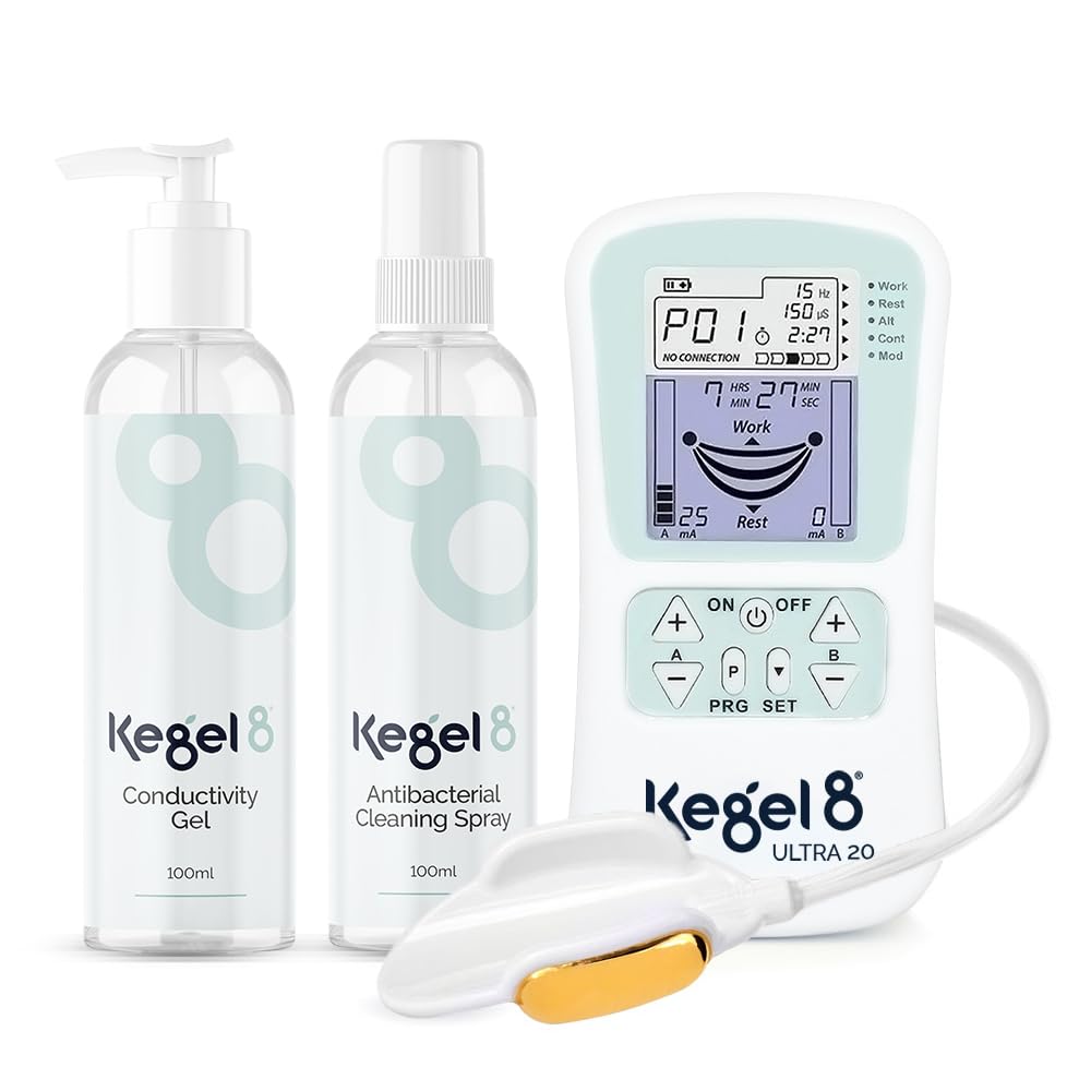 Kegel8 Ultra 20 V2 Electronic Pelvic Floor Toner with Conductivity Gel & Lubricant | Mumsnet Award-Winning | Kegel Strengthening for Prolapse, Bladder Conrol, Pain Relief & Postnatal Recovery