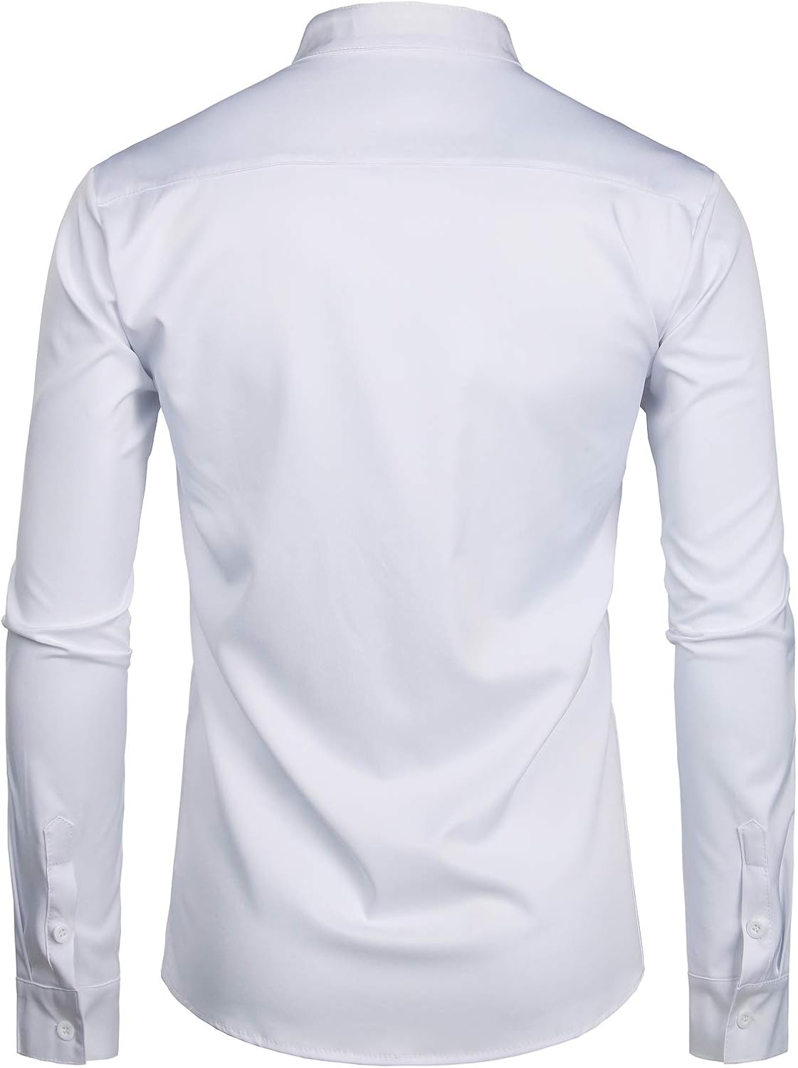 ZEROYAA Mens Hipster Solid Slim Fit Long Sleeve Mandarin Collar Dress Shirts at  Men’s Clothing store