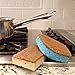 Pura Naturals Ever-Fresh Cleaning Sponges Inhibit Bacteria. Stay Fresh mildew-free Scent! Eco Kitchen/Household/Dish Sponges w/Walnut Scrubbers. 40x more durable. (6-pack | 48 Hour Infused Soap Blast)