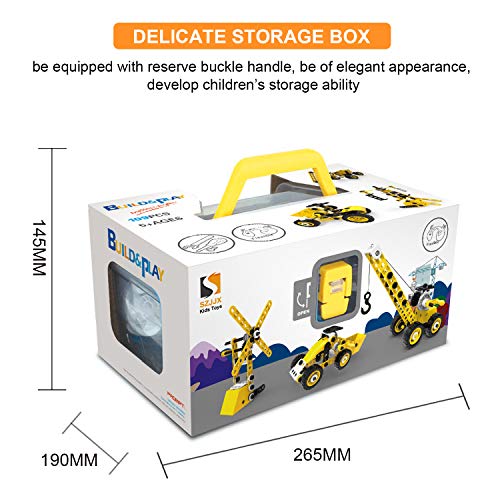 SZJJX STEM Building Toys, 100 PCS 8-in-1 Learning Construction Toys for 5 Year Old Boys, Erector Set Building Blocks Educational Toys for Kids 5-7, STEM Toys Gifts for 4 5 6 7 8 Year Old Boys Gilrs