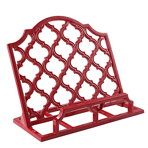 JOGREFUL Vintage Cast Iron Cookbook Stand Red Metal Cookbook Holders