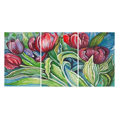 Safavieh  Art Collection Nouveau tulips Triptych Wall Art