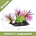 AroPaw Aquarium Decorations Lifelike Plastic Decor Fish Tank Plants 2 Pcs Green/Purplethumb 3