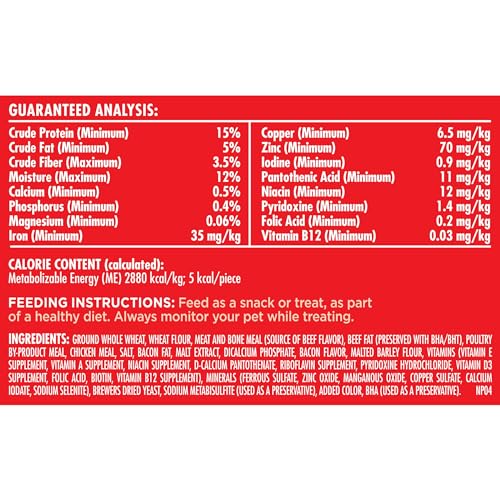 MILK-BONE FLAVOR SNACKS MINI’S DOG BISCUITS, FLAVORED CRUNCHY DOG TREATS, 36 OZ. CANISTER