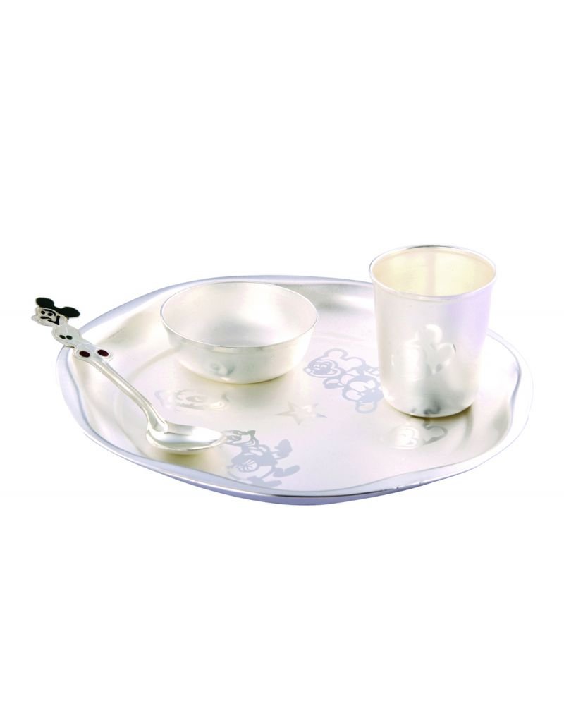 silver baby dinner set