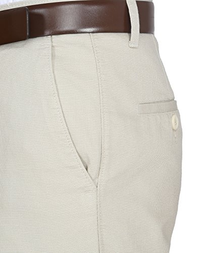 modo men's regular fit dobby cotton formal trousers